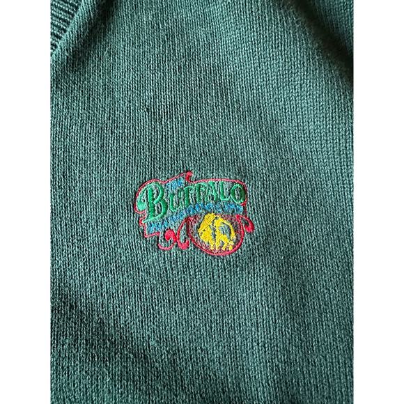 Andrew Rohan Vtg Green V Neck Sweater Size Large - Picture 3 of 7